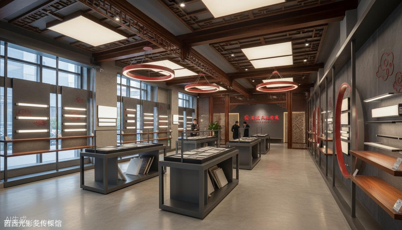 多灵美陕西地区吊顶门店供货案例，西安风格建材展厅